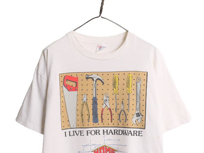 90s USA製 ドラマ プリント Tシャツ メンズ XL / 古着 90年代 映画 ムービー 工具 アート グラフィック 当時物 イラスト シングルステッチ