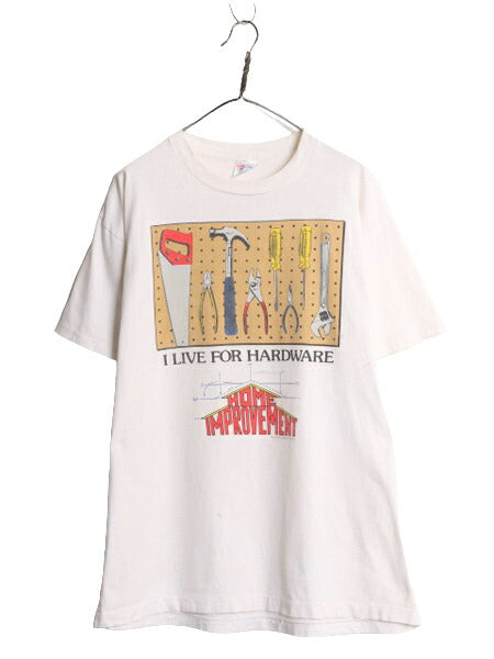 90s USA製 ドラマ プリント Tシャツ メンズ XL / 古着 90年代 映画 ムービー 工具 アート グラフィック 当時物 イラスト シングルステッチ