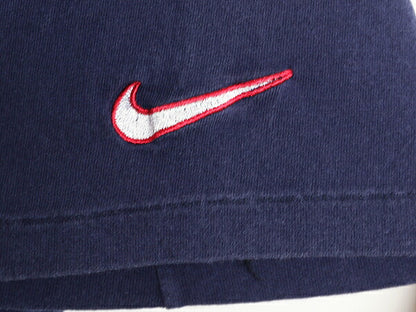 90s USA製 ナイキ ロゴ 刺繍 Tシャツ メンズ M / オールド 初期 銀タグ 当時物 シングルステッチ スウッシュ サッカー 星条旗 クルーネック