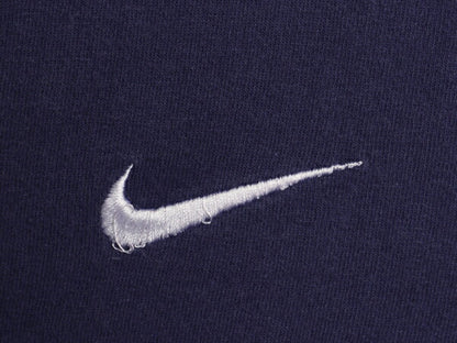 90s USA製 ナイキ スウッシュ 刺繍 半袖 Tシャツ メンズ M / オールド 星条旗 バックプリント ヘビーウェイト コットン シンプル ネイビー