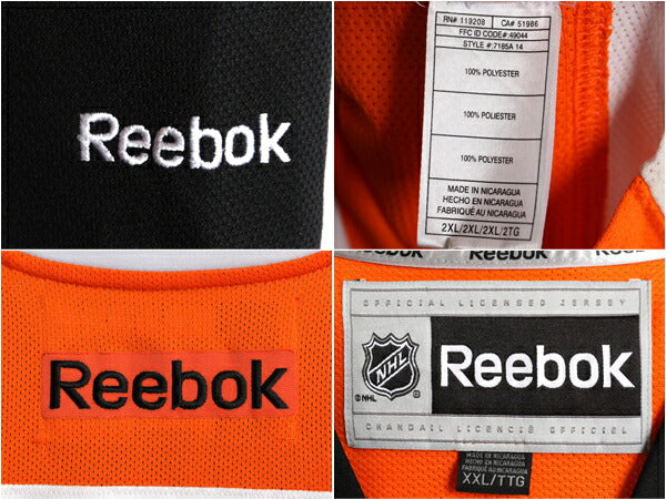 フライヤーズ ホッケー ジャージ メンズ XXL / NHL オフィシャル リーボック アイスホッケー ユニフォーム 長袖シャツ 重ね着 大きいサイズ