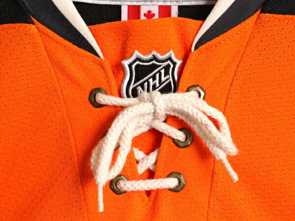 フライヤーズ ホッケー ジャージ メンズ L / NHL オフィシャル リーボック アイスホッケー ゲームシャツ ユニフォーム 重ね着 レースアップ