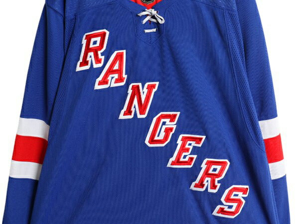 レンジャーズ ホッケー ジャージ メンズ L 程/ NHL オフィシャル アディダス アイスホッケー ユニフォーム ゲームシャツ 長袖シャツ 重ね着