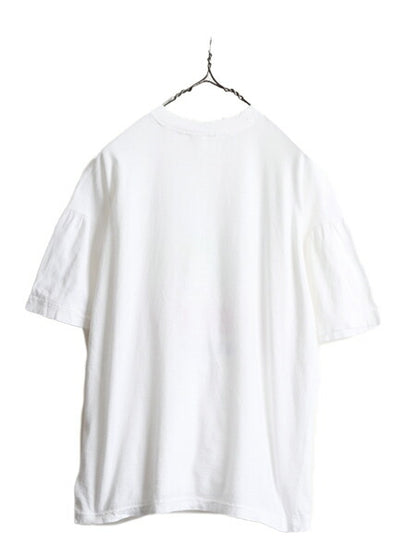 90s ■ 脳みそ エロ パロディ アート プリント 半袖 Tシャツ ( メンズ XL 小さめ M 程) 90年代 BRAIN ポップ イラスト シングルステッチ 白