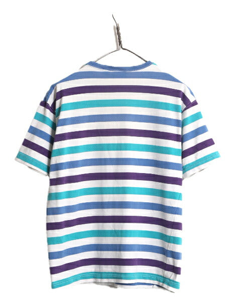 90s USA製 ドッカーズ リーバイス ポケット付き ボーダー Tシャツ メンズ レディース M 古着 オールド LEVIS DOCKERS ヘビーウェイト ポケT