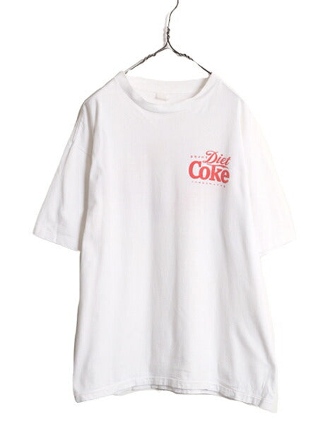90s コカコーラ 両面 プリント 半袖 Tシャツ メンズ XL 古着 オールド シングルステッチ アート グラフィック 大きいサイズ 企業 Coca Cola