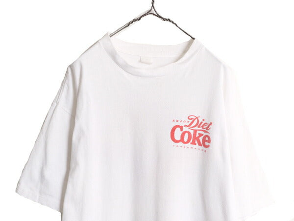 90s コカコーラ 両面 プリント 半袖 Tシャツ メンズ XL 古着 オールド シングルステッチ アート グラフィック 大きいサイズ 企業 Coca Cola