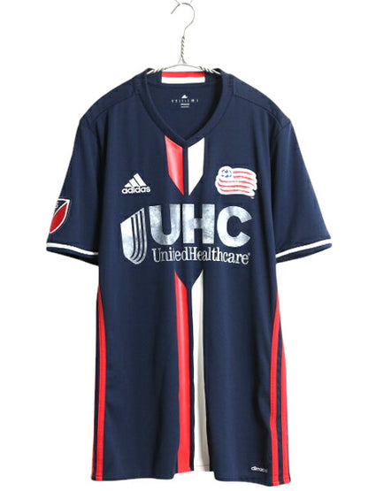 アディダス ニューイングランド レボリューション サッカー ユニフォーム メンズ M / 正規品 MLS 2016 モデル オフィシャル 当時物 Tシャツ