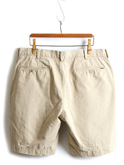 ■ POLO ポロ ラルフローレン ショートパンツ ( メンズ 36 )古着 短パン 半パン ショーツ コットン US ARMY チノ タイプ ノータック カーキ