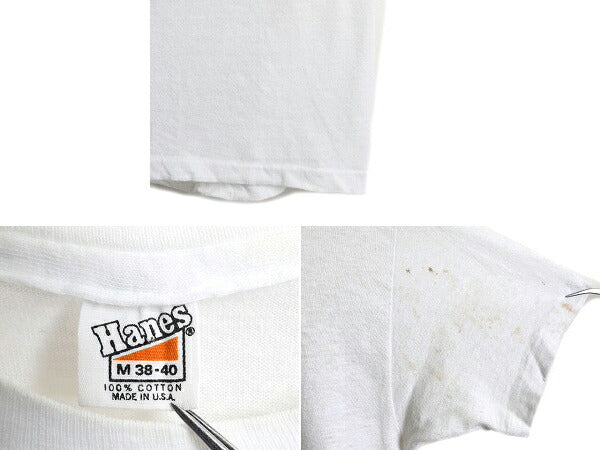 70s USA製 ■ ビール 企業 イラスト プリント Tシャツ M メンズ 小さめ S 程/ 70年代 ビンテージ 当時物 シングルステッチ ロゴTシャツ 白