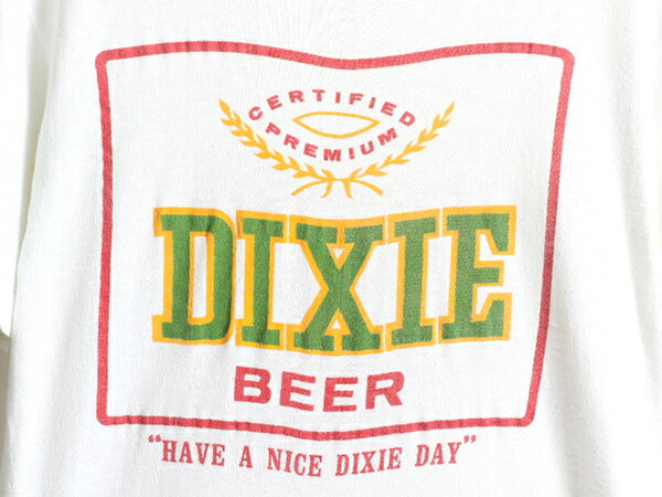 70s USA製 ■ ビール 企業 イラスト プリント Tシャツ M メンズ 小さめ S 程/ 70年代 ビンテージ 当時物 シングルステッチ ロゴTシャツ 白