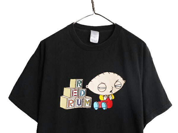 00s オールド ファミリーガイ シャイニング パロディ プリント 半袖 Tシャツ メンズ L / オールド ムービー オフィシャル キャラクター 黒