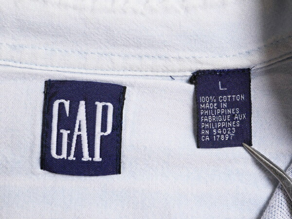 90s OLD GAP ボーダー 鹿の子 半袖 ポロシャツ メンズ L / 90年代 オールド ギャップ 半袖シャツ コットン 旧タグ ボックス マルチカラー