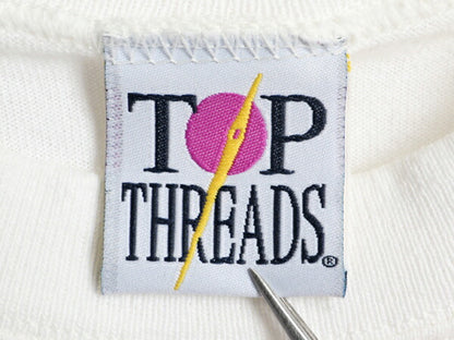 90s USA製 ■ ひまわり アート 刺繍 半袖 Tシャツ レディース S / 90年代 オールド フラワー イラスト 花 シングルステッチ ヘビーウェイト