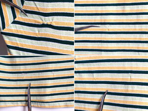 70s USA製 ビンテージ ■ Stratford ボーダー リブ編み 半袖 Tシャツ ( M メンズ XS レディース S 程) 70年代 シングルステッチ ボーダーT