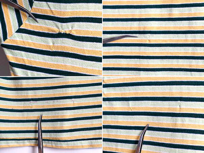 70s USA製 ビンテージ ■ Stratford ボーダー リブ編み 半袖 Tシャツ ( M メンズ XS レディース S 程) 70年代 シングルステッチ ボーダーT