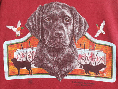 90s USA製 ドッグ アート イラスト プリント Tシャツ メンズ レディース L / 90年代 オールド 犬 アニマル シングルステッチ グラフィック