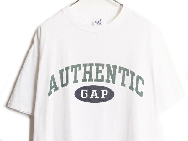 90s USA製 OLD GAP 2段 プリント Tシャツ メンズ XL / 90年代 オールド ギャップ カプセル シングルステッチ ヘビーウェイト 大きいサイズ