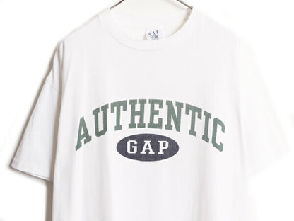 90s USA製 OLD GAP 2段 プリント Tシャツ メンズ XL / 90年代 オールド ギャップ カプセル シングルステッチ ヘビーウェイト 大きいサイズ