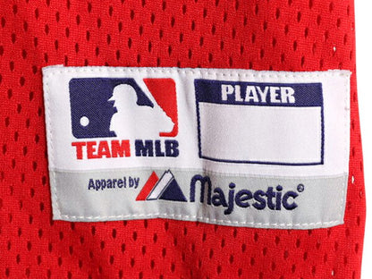 USA製 エンゼルス ベースボール シャツ メンズ XXL / MLB オフィシャル マジェスティック メッシュ 大リーグ ユニフォーム 大きいサイズ 赤
