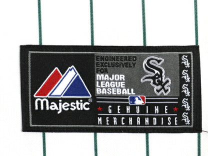 USA製 ホワイトソックス ベースボール シャツ メンズ M 程 MLB オフィシャル マジェスティック 大リーグ ユニフォーム ゲームシャツ 重ね着