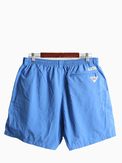 大きいサイズ XL ■ コロンビア フィッシング ナイロン ショートパンツ メンズ Columbia スイム サーフ ショーツ 短パン PFG アウトドア 青