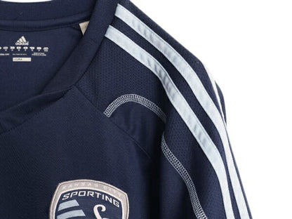 アディダス スポルティング カンザスシティ サッカー ユニフォーム メンズ M 正規品 MLS 11 12 13 モデル オフィシャル 当時物 Tシャツ 紺
