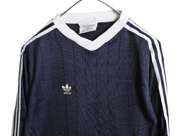 90s USA製 アディダス 長袖 サッカー プラクティス シャツ メンズ S / オールド 長袖 Tシャツ ユニフォーム トレーニング ゲーム ジャージ