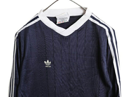 90s USA製 アディダス 長袖 サッカー プラクティス シャツ メンズ S / オールド 長袖 Tシャツ ユニフォーム トレーニング ゲーム ジャージ