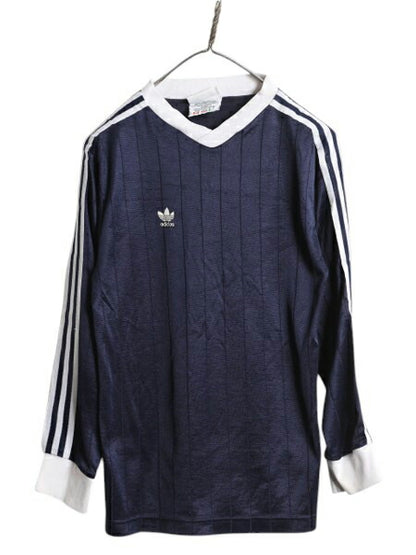 90s USA製 アディダス 長袖 サッカー プラクティス シャツ メンズ S / オールド 長袖 Tシャツ ユニフォーム トレーニング ゲーム ジャージ