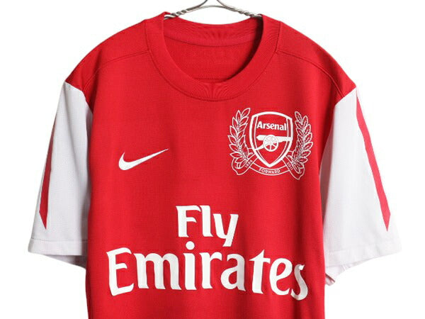 ナイキ アーセナル サッカー ユニフォーム メンズ M 程 古着 正規品 プレミアリーグ 11 12 モデル オフィシャル 当時物 Tシャツ スウッシュ