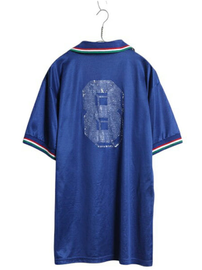 90s USA製 イタリア 代表 タイプ サッカー ユニフォーム メンズ L / オールド  ポロシャツ ユニフォーム トレーニング ジャージ 半袖シャツ