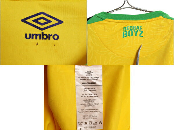 アンブロ ジャマイカ 代表 サッカー ユニフォーム メンズ M / 正規品 18 19 モデル オフィシャル 当時物 レプリカ Tシャツ レゲエ イエロー