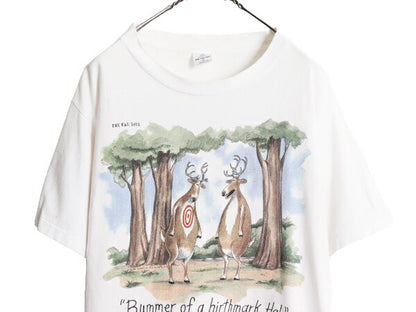 90s USA製 ジョーク イラスト プリント Tシャツ メンズ L / オールド アート グラフィック キャラクター シングルステッチ ヘビーウェイト