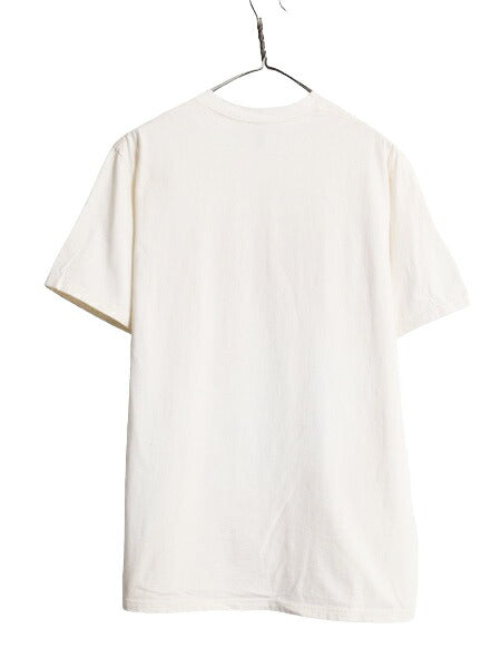 90s USA製 キャラクター イラスト プリント Tシャツ メンズ レディース L 古着 90年代 オールド 当時物 メッセージ アート ヘビーウェイト