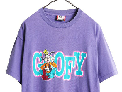 90s USA製 ディズニー オフィシャル グーフィー プリント Tシャツ メンズ レディース S M 90年代 オールド キャラクター シングルステッチ