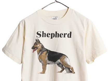 80s USA製 ドッグ アート イラスト プリント Tシャツ メンズ レディース M / ヴィンテージ イヌ アニマル シングルステッチ ヘビーウェイト