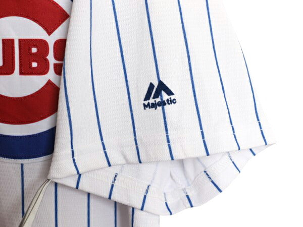 カブス ベースボール シャツ メンズ M / 古着 MLB オフィシャル マジェスティック 大リーグ ユニフォーム ゲームシャツ 半袖シャツ 重ね着