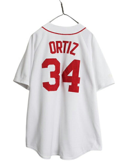 USA製 レッドソックス ベースボール シャツ メンズ XL / MLB オフィシャル マジェスティック 大リーグ ユニフォーム 大きいサイズ ジャージ