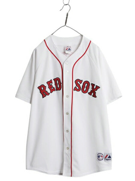 USA製 レッドソックス ベースボール シャツ メンズ XL / MLB オフィシャル マジェスティック 大リーグ ユニフォーム 大きいサイズ ジャージ