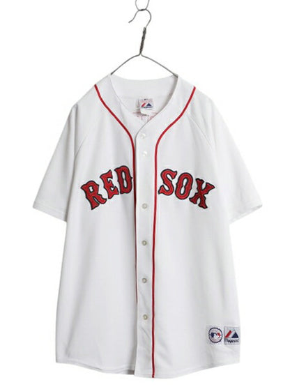 USA製 レッドソックス ベースボール シャツ メンズ XL / MLB オフィシャル マジェスティック 大リーグ ユニフォーム 大きいサイズ ジャージ