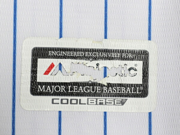 メッツ ベースボール シャツ メンズ L 古着 MLB オフィシャル マジェスティック 大リーグ ユニフォーム ゲームシャツ ジャージ 半袖シャツ