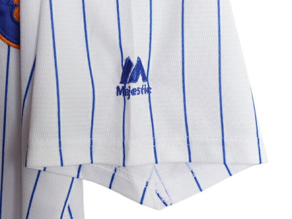 メッツ ベースボール シャツ メンズ L 古着 MLB オフィシャル マジェスティック 大リーグ ユニフォーム ゲームシャツ ジャージ 半袖シャツ