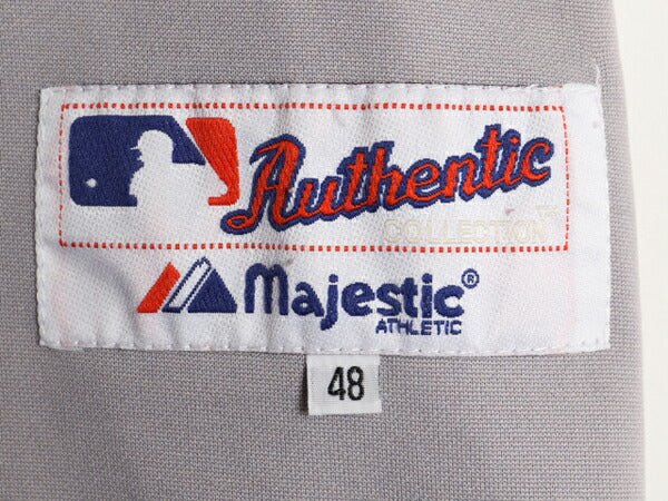 メッツ ベースボール シャツ メンズ XL 程/ MLB オフィシャル マジェスティック 大リーグ ユニフォーム ゲームシャツ 半袖シャツ ジャージ