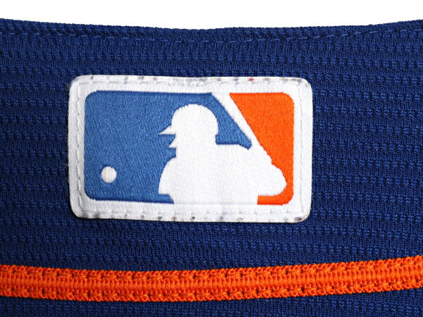 メッツ ベースボール シャツ メンズ L / 古着 MLB オフィシャル マジェスティック 大リーグ ユニフォーム ゲームシャツ 重ね着 半袖シャツ