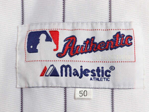 ヤンキース ベースボール シャツ メンズ XXL 程/ MLB オフィシャル マジェスティック 大リーグ ユニフォーム ジャージ 重ね着 大きいサイズ