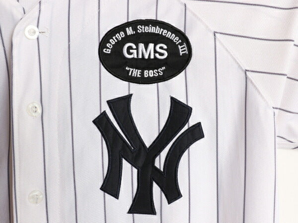 ヤンキース ベースボール シャツ メンズ XXL 程/ MLB オフィシャル マジェスティック 大リーグ ユニフォーム ジャージ 重ね着 大きいサイズ