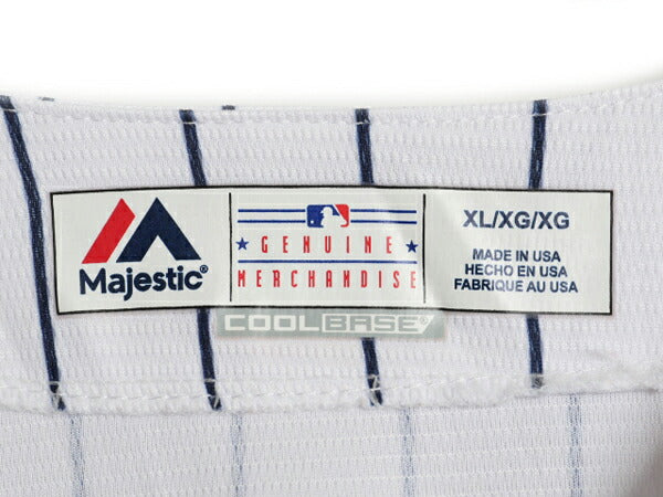 USA製 ヤンキース ベースボール シャツ メンズ XL / MLB オフィシャル マジェスティック 大リーグ ユニフォーム ゲームシャツ 大きいサイズ