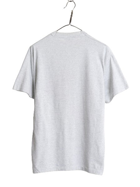 90s USA製 ジョーク アート イラスト プリント Tシャツ メンズ L / 古着 90年代 オールド ハンティング シカ アニマル シングルステッチ 灰