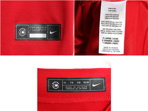 MLB オフィシャル ナイキ カージナルス ベースボール シャツ ボーイズ XL メンズ S 程/ 古着 NIKE ユニフォーム メジャーリーグ 半袖シャツ